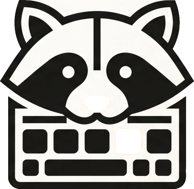 RaccoonType typing platform mascot